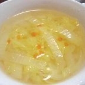 白菜のラー油スープ